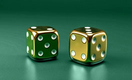 craps dice placed on a table